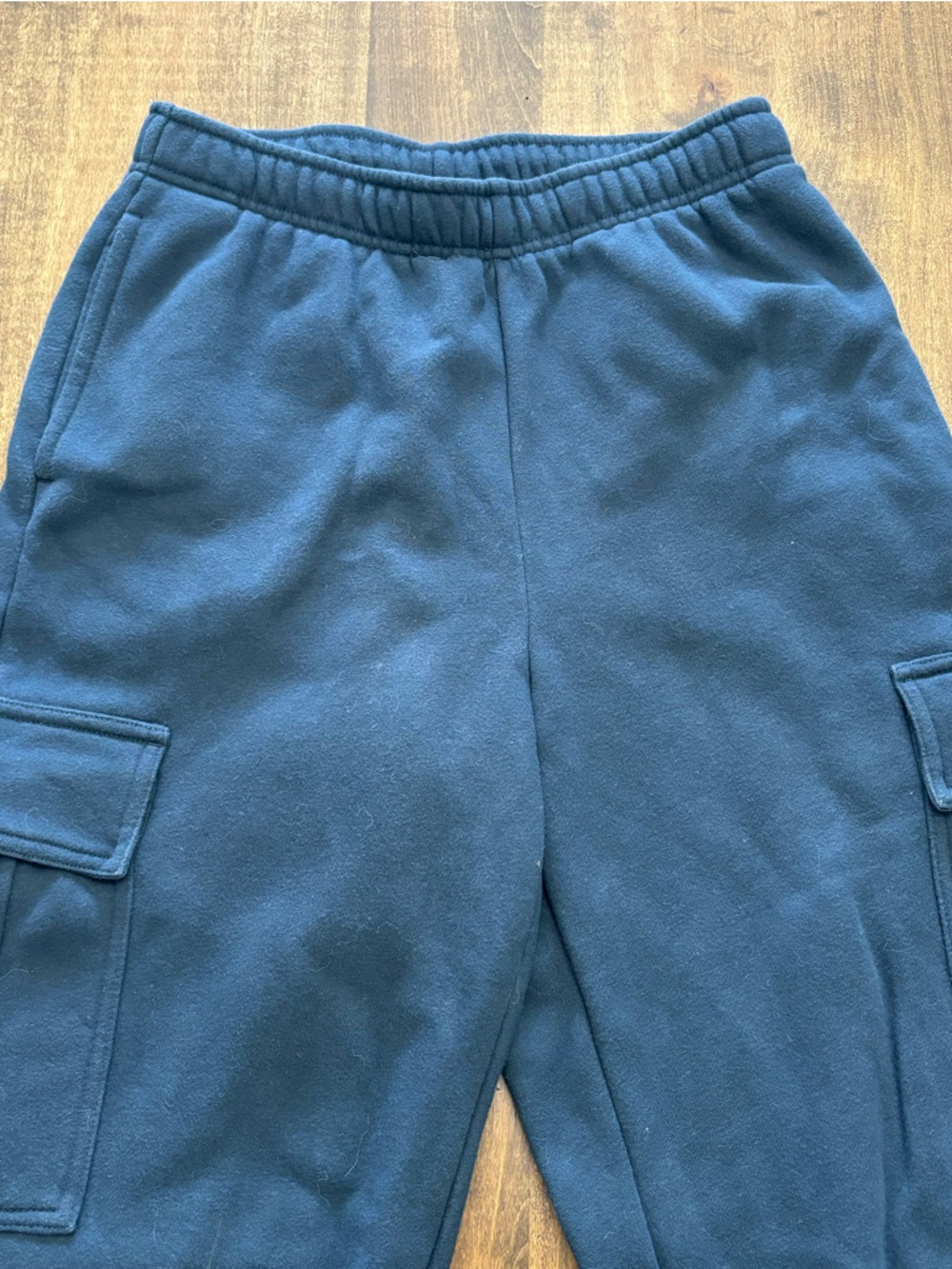 Tuff Athletics Cargo Joggers Size S NWOT Navy Fleece Utility Sweatpants - Picture 5 of 10